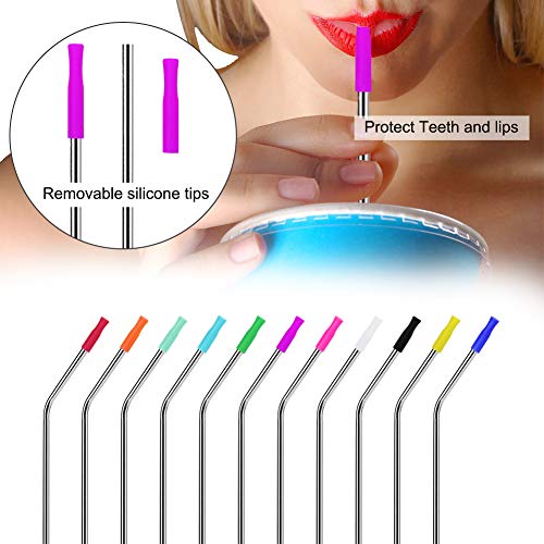 accmor 22 قطعة أطراف قشات قابلة لإعادة الاستخدام، أطراف قشات سيليكون، أغطية أطراف قشات متعددة الألوان من الدرجة الغذائية تناسب فقط القشات المصنوعة من الفولاذ المقاوم للصدأ بعرض 1/4 بوصة (6 مم قطر خارجي) من Accmor - Image 5