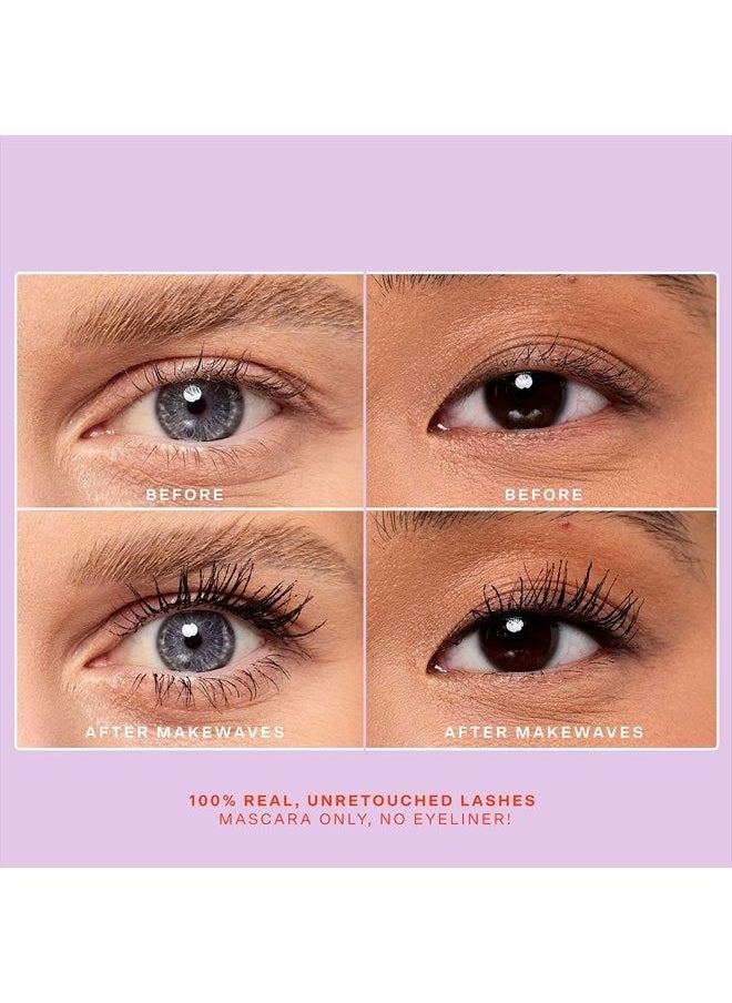 TOWER 28 MakeWaves Vegan Mascara, JET Black | Lengthening and Volumizing Mascara | No Clumping, No Flaking | Lightweight, Buildable, for Sensitive Eyes  - Image 4