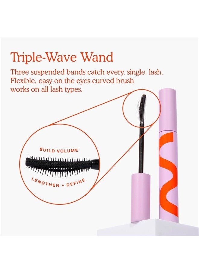 TOWER 28 MakeWaves Vegan Mascara, JET Black | Lengthening and Volumizing Mascara | No Clumping, No Flaking | Lightweight, Buildable, for Sensitive Eyes  - Image 5