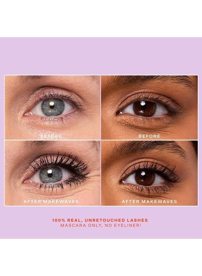 TOWER 28 MakeWaves Vegan Mascara, JET Black | Lengthening and Volumizing Mascara | No Clumping, No Flaking | Lightweight, Buildable, for Sensitive Eyes  - Image 3