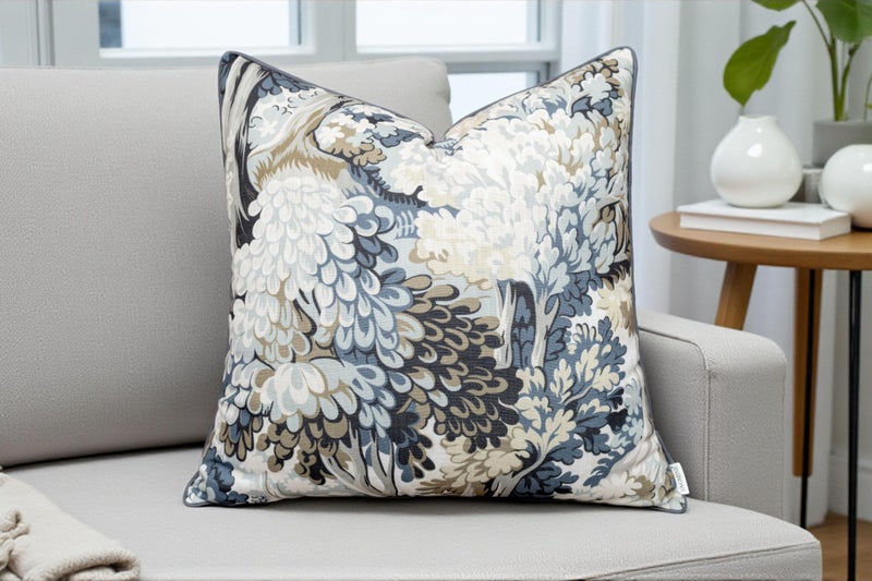 VAGMINE Throw Pillow Cover 20x20 â€“ Botanical Foliage Print Poly-Cotton Square Accent Cushion Cover â€“ Forest Tapestry - Image 5