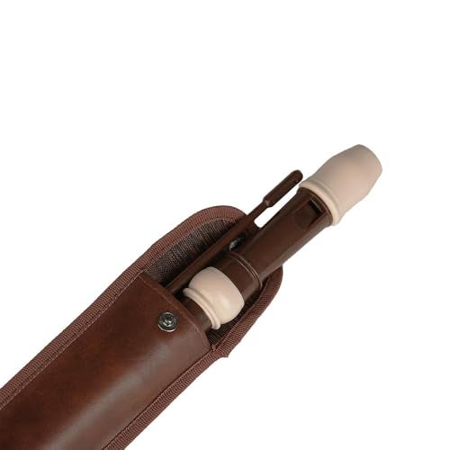 Kadence PRO-BRN Professional Soprano Recorder in C Scale | Baroque Fingering | 3-Piece ABS Design with Adjustable Thumb Rest | Includes Cleaning Rod & Synthetic Leather Pouch | Brown - Image 4