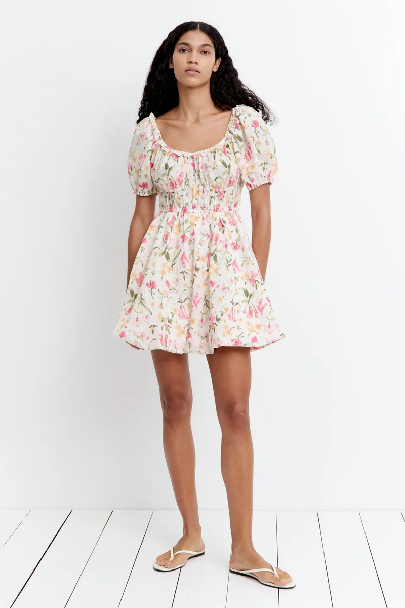 H&M Bubble-hem cotton dress