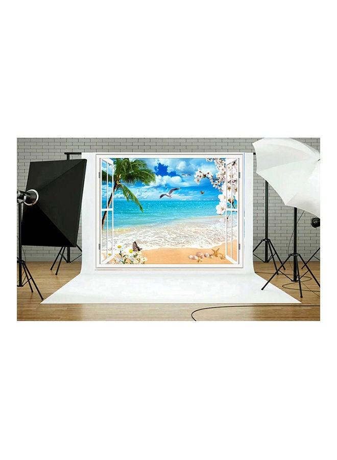 NIBEMINENT Seascape Beach Dreamlike Haloes 3D Photography Background Multicolour - Image 2