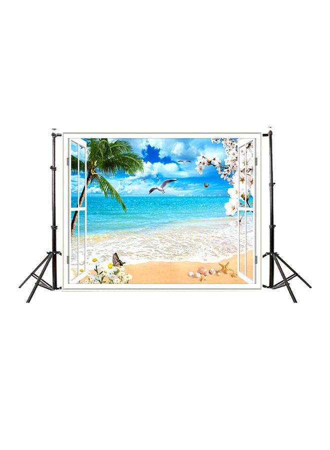 NIBEMINENT Seascape Beach Dreamlike Haloes 3D Photography Background Multicolour - Image 1