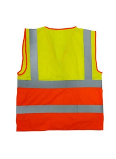 TAHA High-Visibility Safety Jacket | 2-Color Safety Vest for Industrial Use, Cycling & Biking & General Use |  Yellow & Orange | Size-2XL  - Image 2