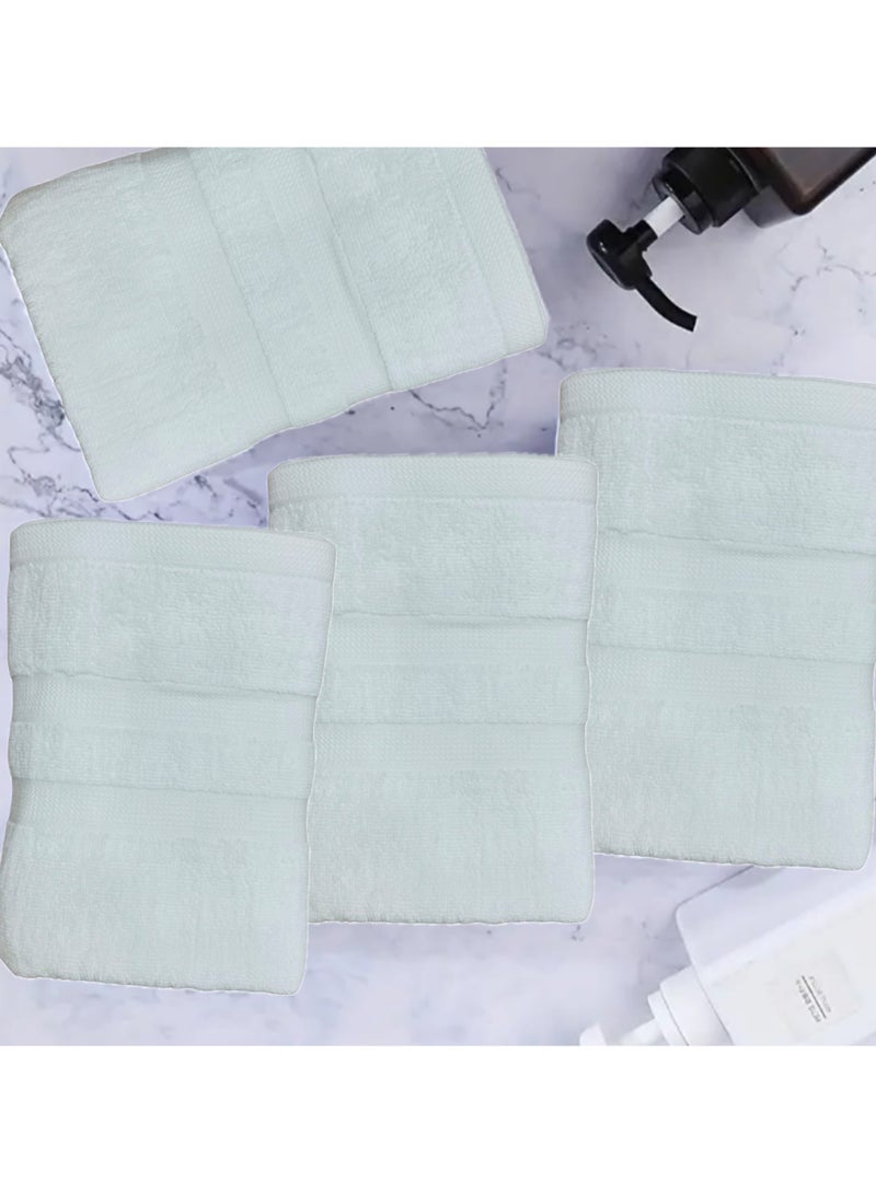 Hayat Premium Hotel Quality 100% Cotton Hand Towels Multipurpose Use Towels with High Absorbency- Size 50*90 cm- 6 pieces (white) - Image 4