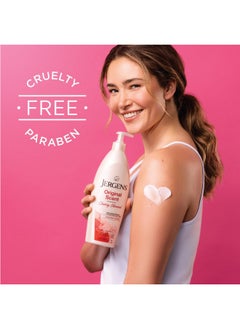 Jergens Jergens Original Scent Dry Skin Lotion, Body and Hand Moisturizer for Long Lasting Skin Hydration, with HYDRALUCENCE blend and Cherry Almond Essence, 32 Ounce  - Image 5