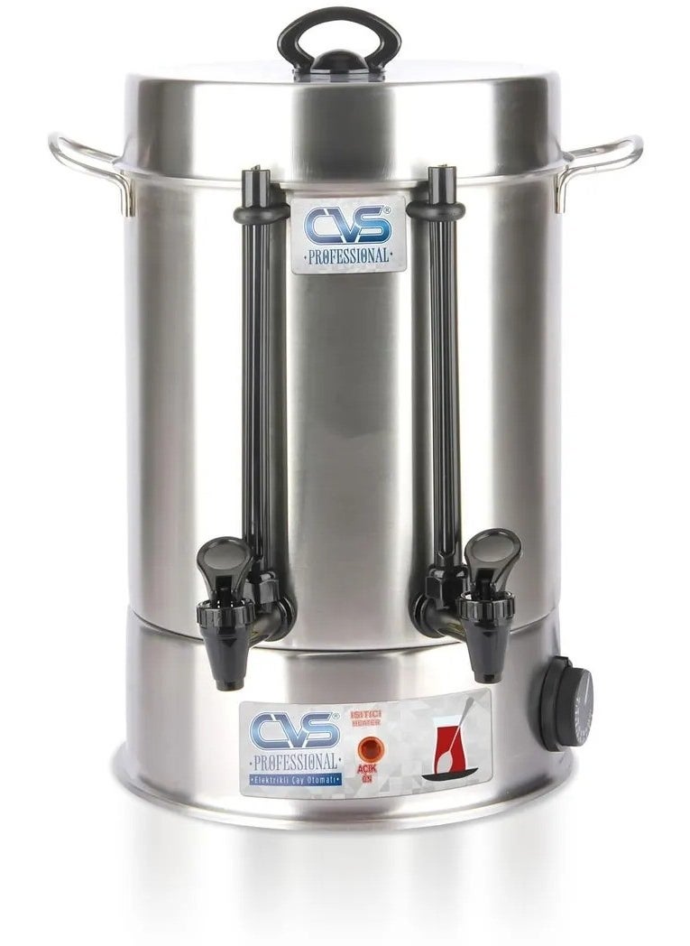 cvs Dn 91107 . 8 Lt Stainless Steel Samovar Tea Vending Machine with 80 Cups Electric Thermostat  - Image 1
