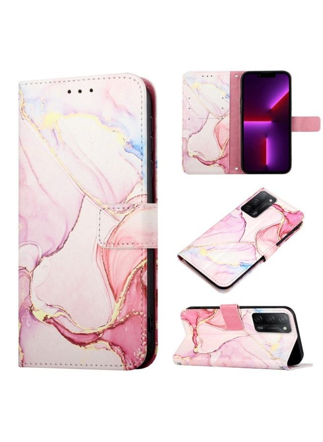 HuHa Case Cover For OPPO A93 / F17 Pro / Reno4 F / Reno4 Lite PT003 Marble Pattern Flip Leather Phone Case LS005 
