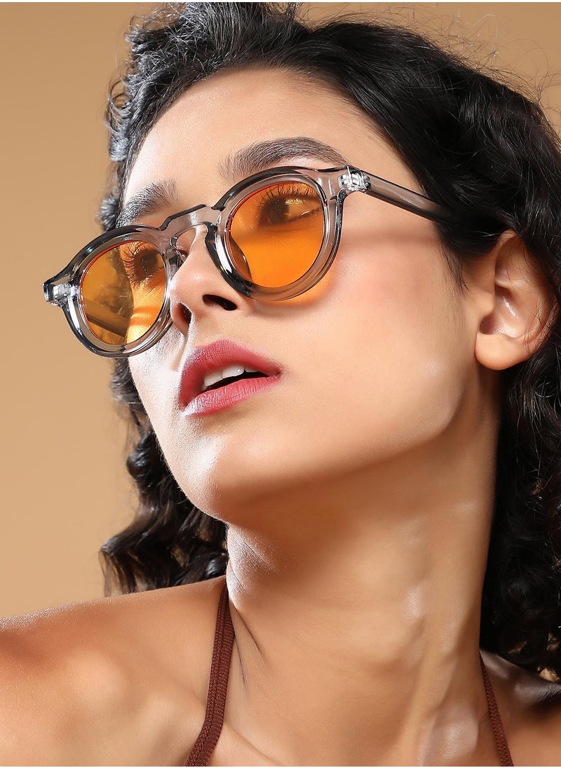 Haute Sauce Polarized Full Rim Round Sunglasses For Women  - Image 3