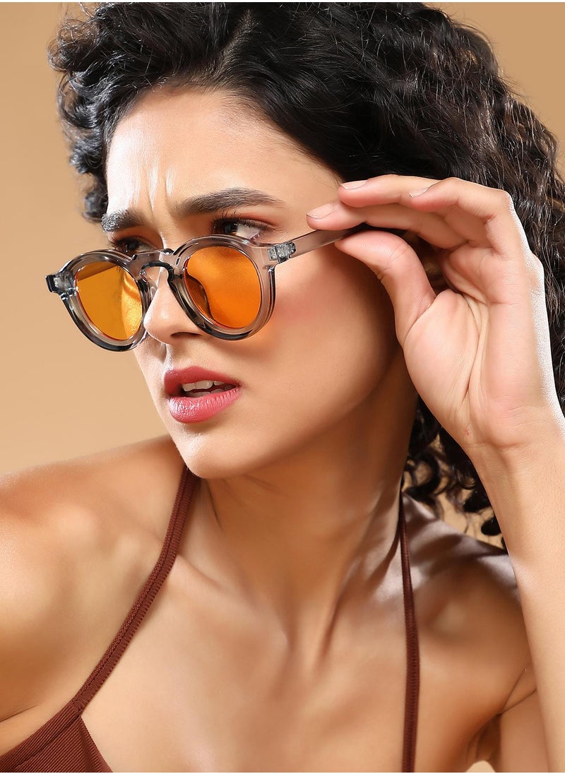 Haute Sauce Polarized Full Rim Round Sunglasses For Women  - Image 4