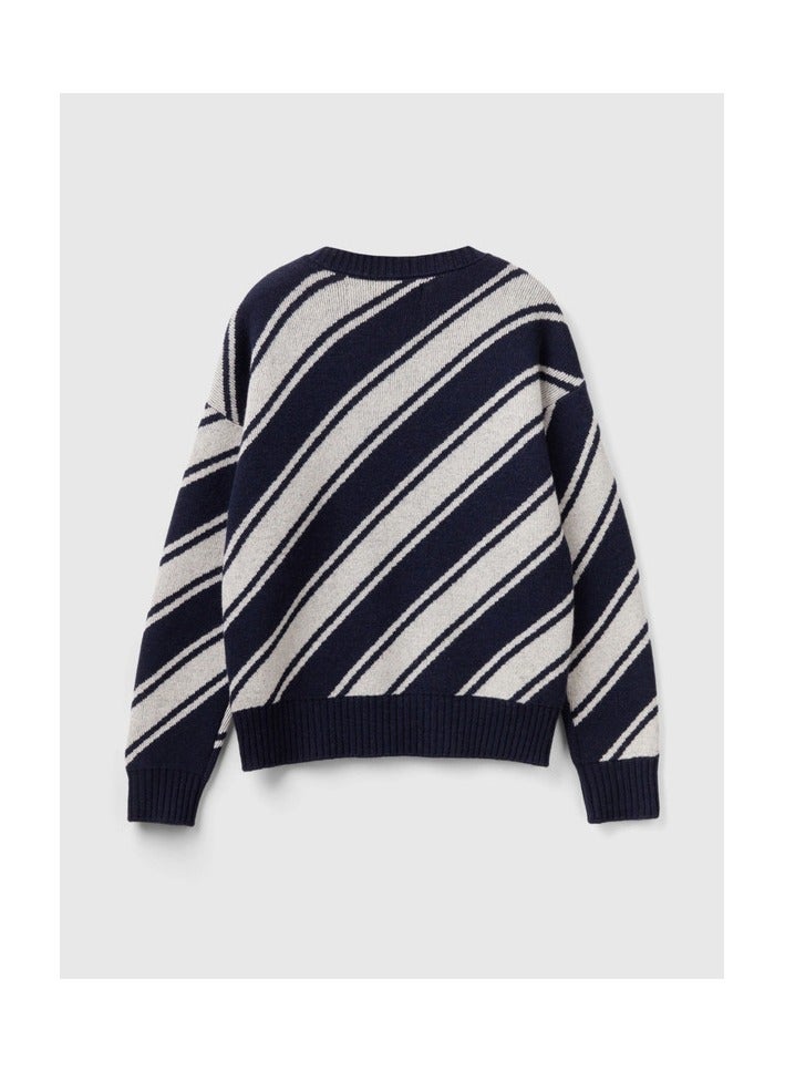 Benetton REGIMENTAL STRIPED SWEATSHIRT  - Image 2