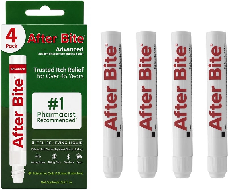 After Bite Advanced Formula - Bug Bite Itch Relief with Sodium Bicarbonate - 4 Pack Portable Pen Applicator - Image 1