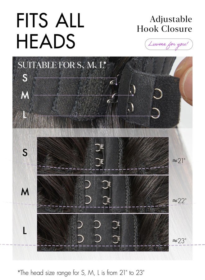 LUVME HAIR 100% Human Hair Wigs Loose Wave Glueless Lace Front 14 Inches, Pre Cut Plucked Hd Lace Short Wig Ready To Go Natural Color Straight Bleached Knots Side Part Black Wigs - Image 3