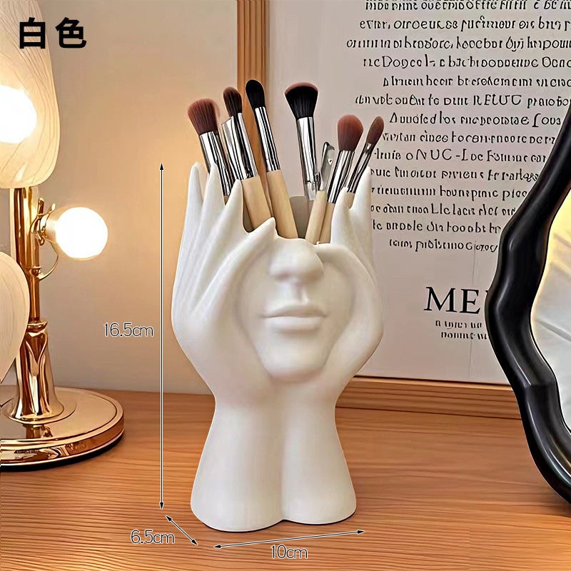 حامل أقلام متعدد الوظائف بتصميم وجه فني - Image 3
