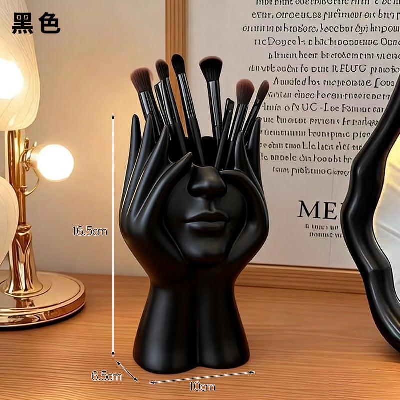 حامل أقلام متعدد الوظائف بتصميم وجه فني - Image 4