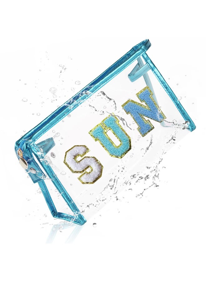 Waterproof Clear Sunscreen Storage Bag Portable Transparent Makeup And Toiletry Pouch, Practical Summer Essential Accessory For Women And Teen Girls Ideal For Beach Pool Vacation Outdoor Travel And Holiday Gift Selection - Image 1
