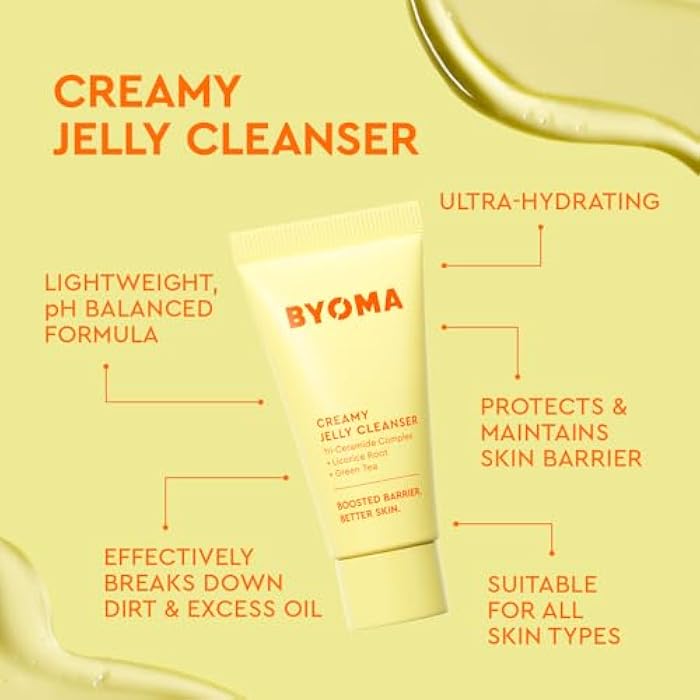BYOMA So Hydrating Set - Barrier Repair Skincare Set - Creamy Jelly Cleanser, Hydrating Face Serum & Ceramide Face Moisturizer for Dry Skin - Anti Wrinkle, Alcohol Free Skin Care - 30ml, 15ml, 15ml - Image 3