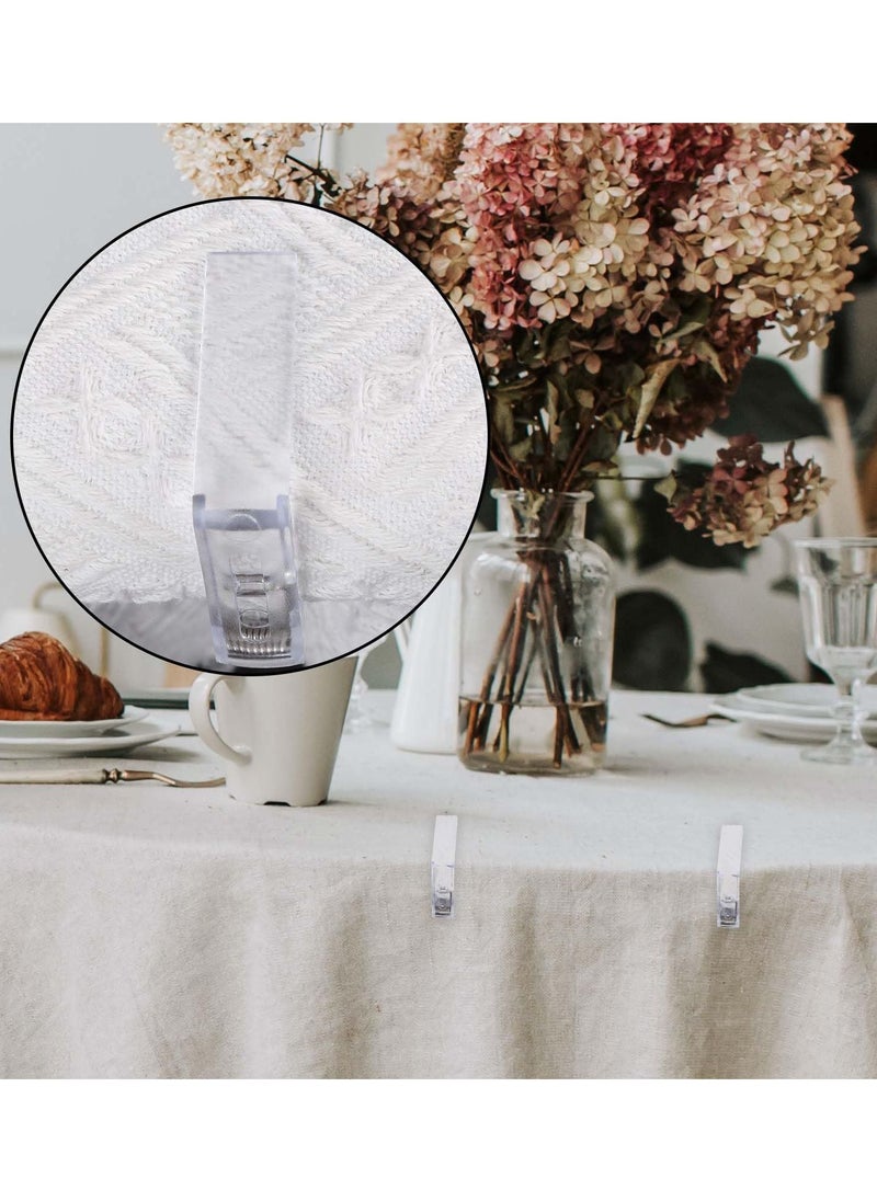 Excefore - 20pcs Plastic Tablecloth Clips, Adjustable Tablecloth Clips Table Cloth Fixing Table Cloth Holder Clips Transparent Picnic Tablecloth Clamps for Indoor Outdoor - Image 1