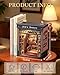 Cutefun Book Nook Kit DIY Miniature Dollhouse Library Kit for Adults and Teens Tiny House Building Bookshelf Insert Decor with LED Light Gifts for Family and Friends Jacks Bookery - Image 4