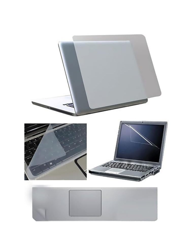Generic - 4 in 1 Laptop Screen Protector, Keyboard, Mouse Pad and Back Cover 4 in 1 15.6 inch Protects Laptop from Liquids and Scratches - Image 1