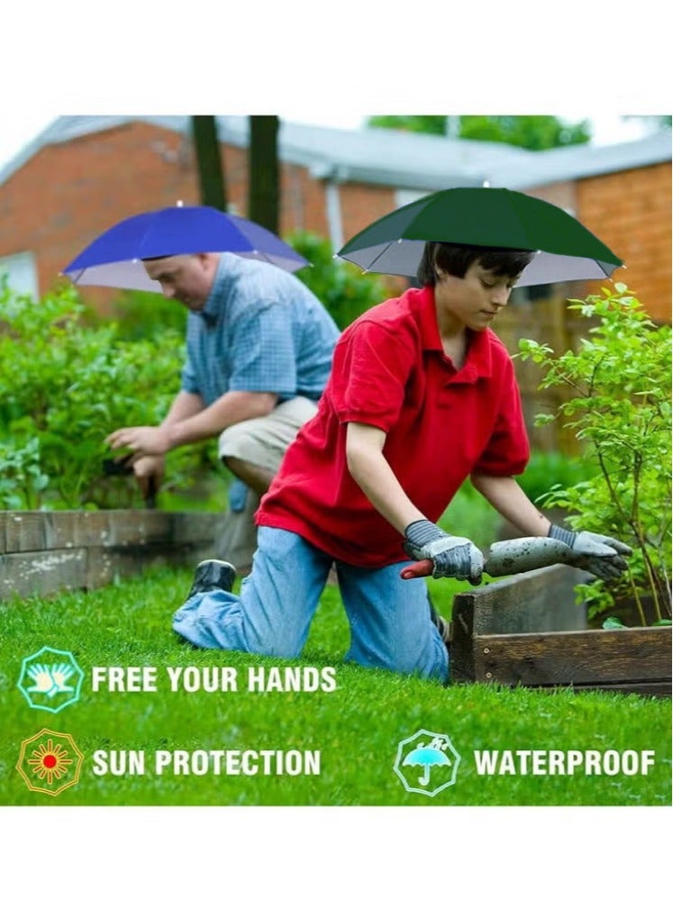 Generic 69cm Sun-Proof Umbrella Hat & Arm Sleeves Set | UPF50+ All-Weather Protection | Essential for Fishing/Cycling/Gardening  - Image 2