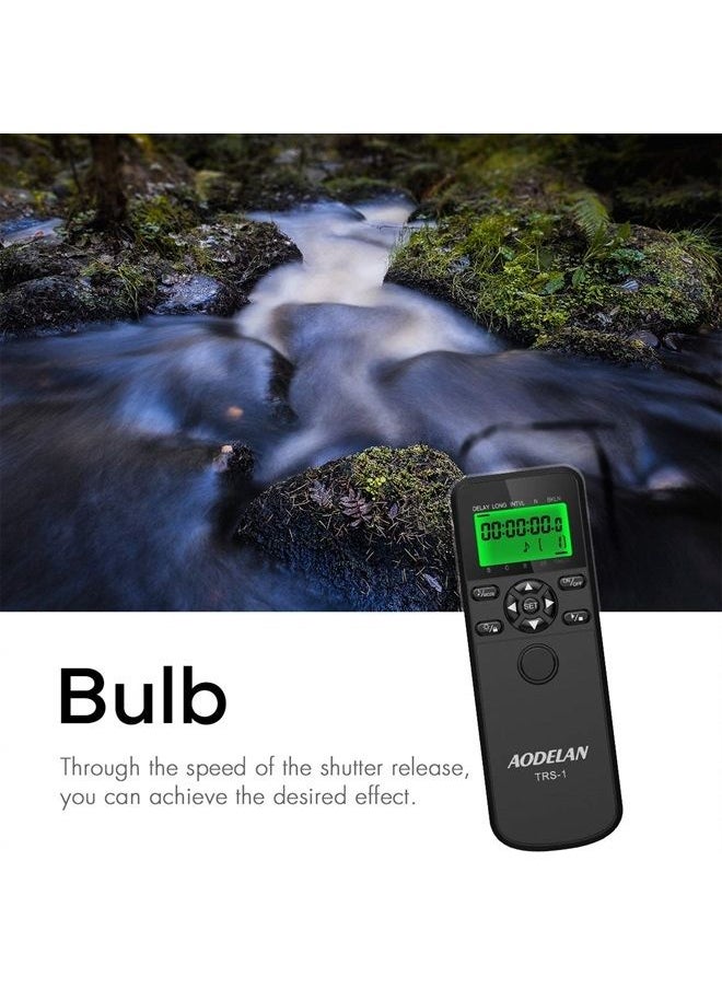AODELAN - TRS-1 Camera Shutter Release Timer Remote Control for Nikon Z6, Z7, Coolpix P1000, D850, D810, D700, D3, D4, D5, D3100, D5000, D7200, D600, D610, D750, D3200, D3300 Replace MC-DC2,MC-36,MC-30A - Image 1