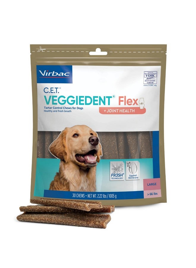 Virbac C.E.T. Veggiedent Flex Tartar Control Chews For Dogs  Large - Image 1