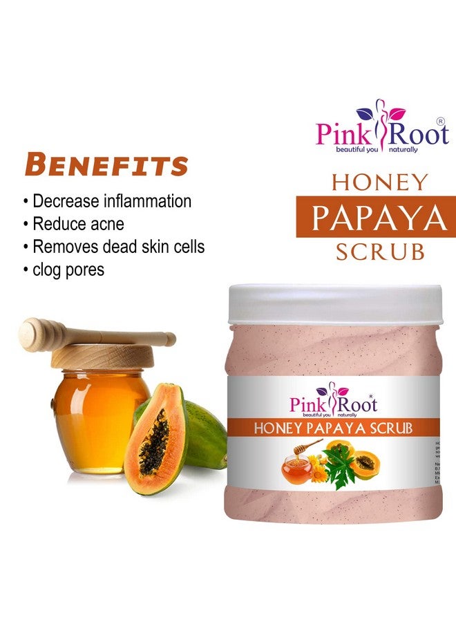 Pink Root Honey Papaya Scrub 500gm - Image 3