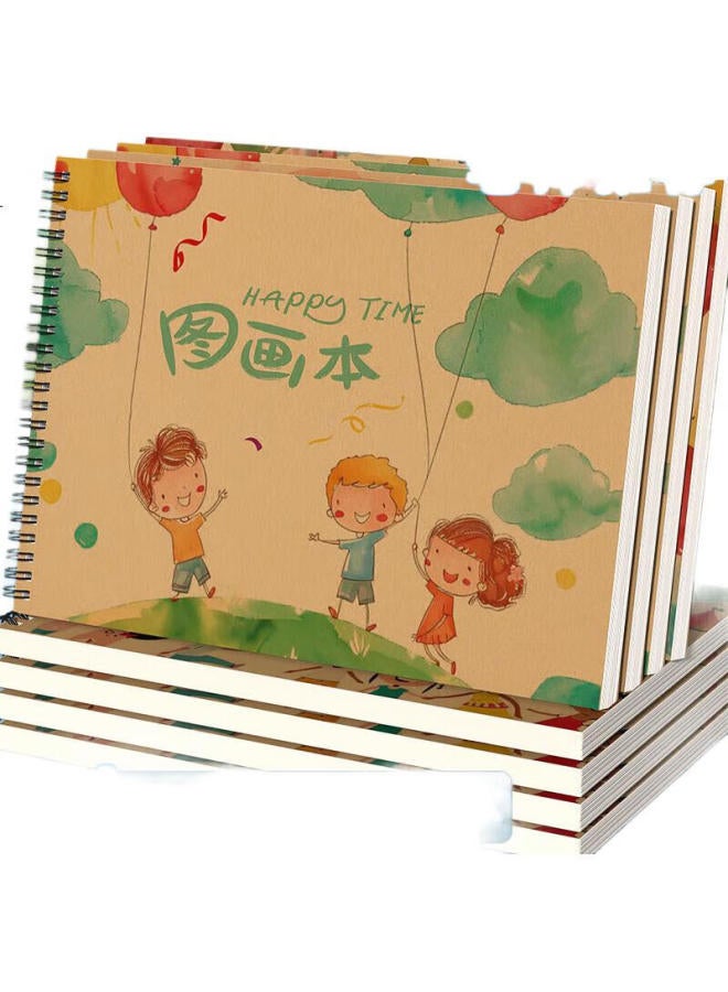 Simaa 4-Pack Kraft Paper Drawing Books For Children, Art Sketchbooks For Kindergarten And Elementary School Students, Doodle And Sketch Books - Image 1