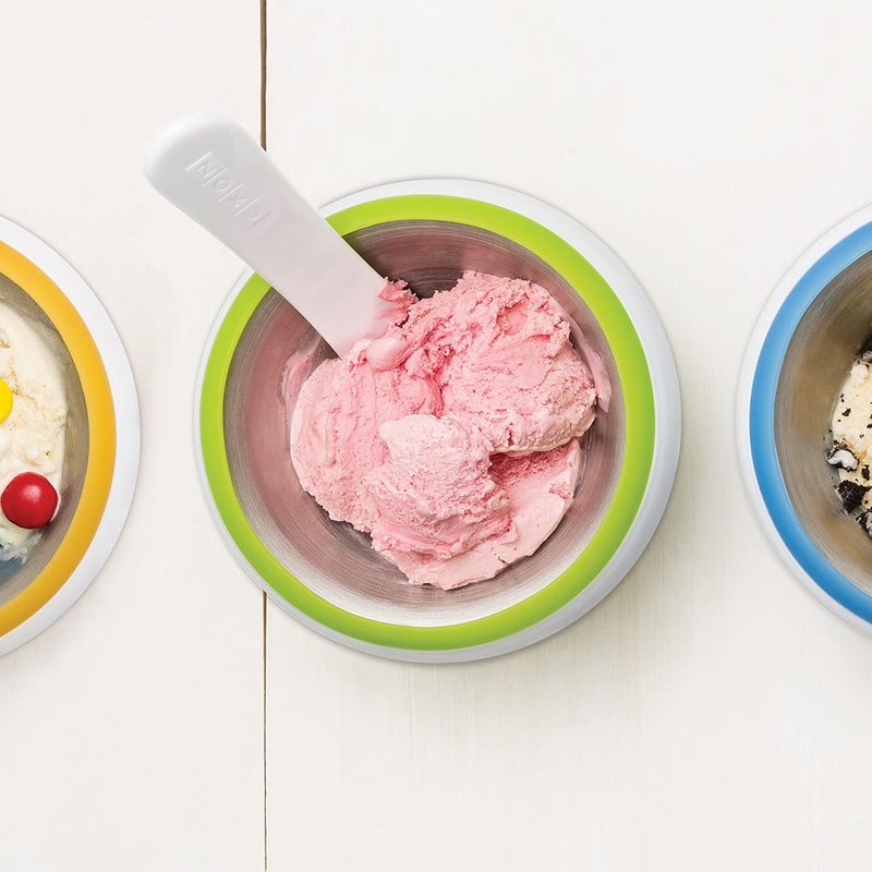ZOKU Ice Cream Maker, Compact Make and Serve Bowl with Stainless Steel Freezer Core Creates Soft Serve, Frozen Yogurt, Ice Cream and More in Minutes, BPA-free, Green - Image 4
