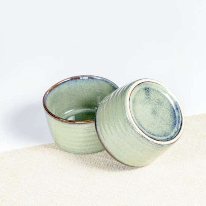 Ceramic Ramekins Soufflé Dishes Set of 8OZ - 240ml, Baking Cups Bowl for Custard, Pudding, Oven Safe Souffle Cups for 6 Peoples - Ramekins Set of 6, Green - Image 3