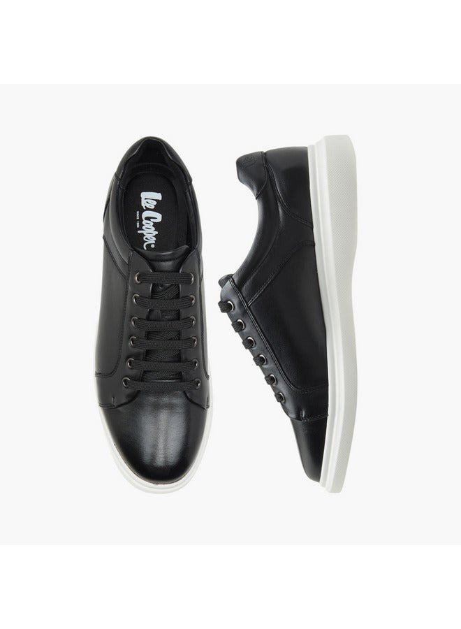 Lee Cooper Men's Panelled Sneakers with Lace-Up Closure  - Image 1