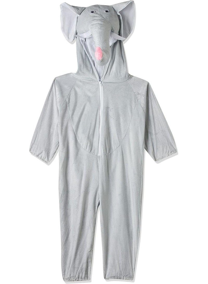 Brain Giggles Elephant Animal Plush Costume Design Carnival Party Jumpsuit for Kids Boys and Girls Large - Image 1