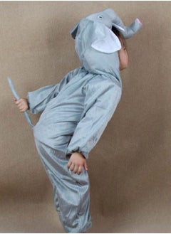 Brain Giggles Brain Giggles Elephant Animal Plush Costume Design Carnival Party Jumpsuit for Kids Boys and Girls Large  - Image 5