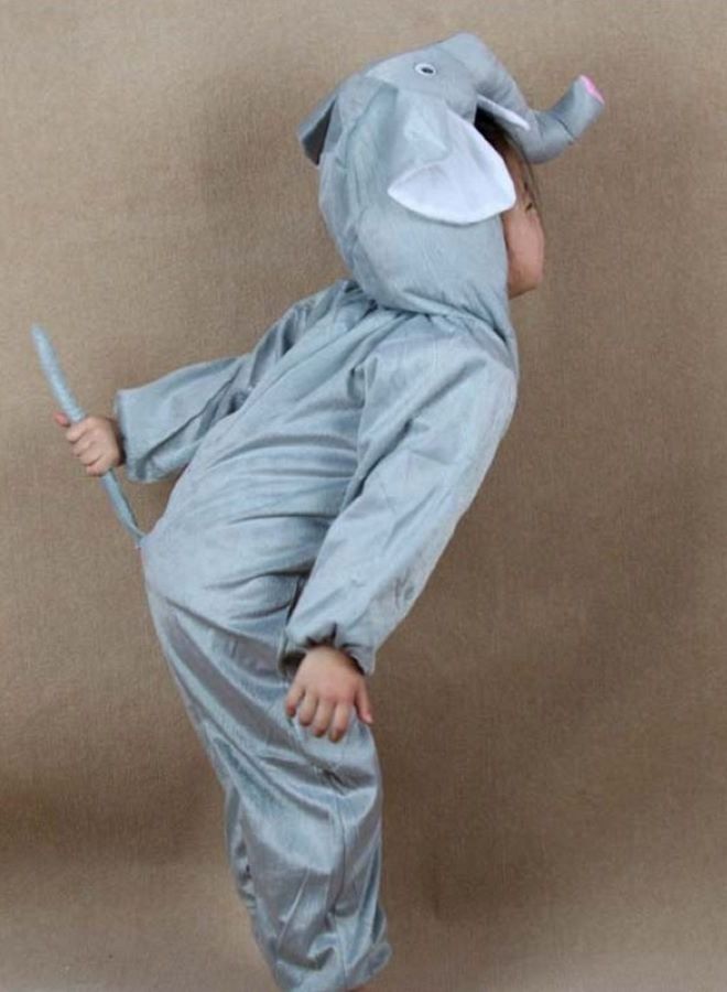 Brain Giggles Elephant Animal Plush Costume Design Carnival Party Jumpsuit for Kids Boys and Girls Large - Image 5