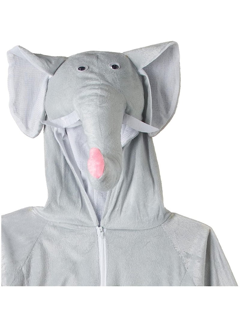 Brain Giggles Elephant Animal Plush Costume Design Carnival Party Jumpsuit for Kids Boys and Girls Large - Image 4