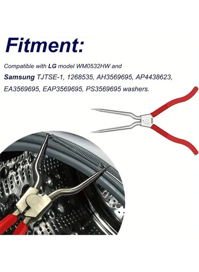أداة تمديد زنبرك غسالة ثقيلة باللون الأحمر متوافقة مع معظم موديلات سامسونج وإل جي - Image 4