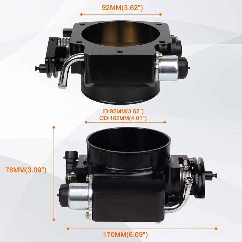LOREADA 92mm Throttle Body for LS1 LS2 LS3 LS6 LS7 LSX GM Gen III with TPS and IAC - Image 5