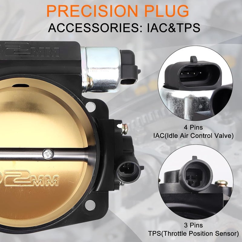 LOREADA 92mm Throttle Body for LS1 LS2 LS3 LS6 LS7 LSX GM Gen III with TPS and IAC - Image 4