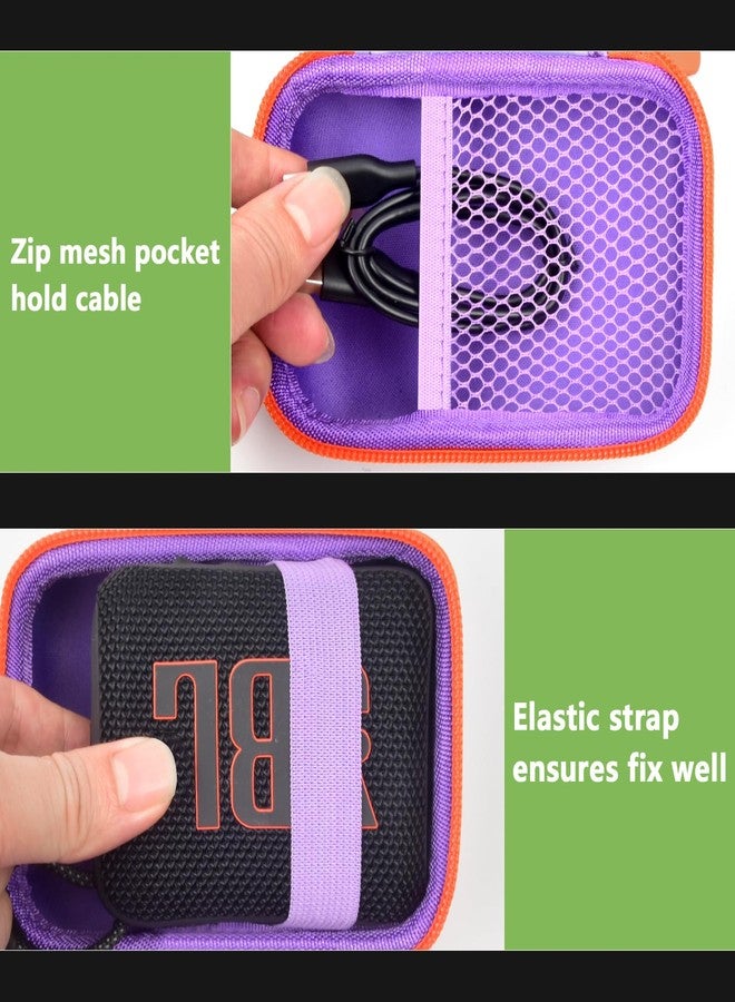 ألكوو حقيبة حمل متوافقة مع مكبر الصوت JBL Go 4 - مكبر صوت بلوتوث محمول بصوت احترافي، ومتوافقة أيضًا مع مكبرات الصوت اللاسلكية الصغيرة المقاومة للماء Go 3/Go3 Eco/Go2 - لون بنفسجي - Image 4