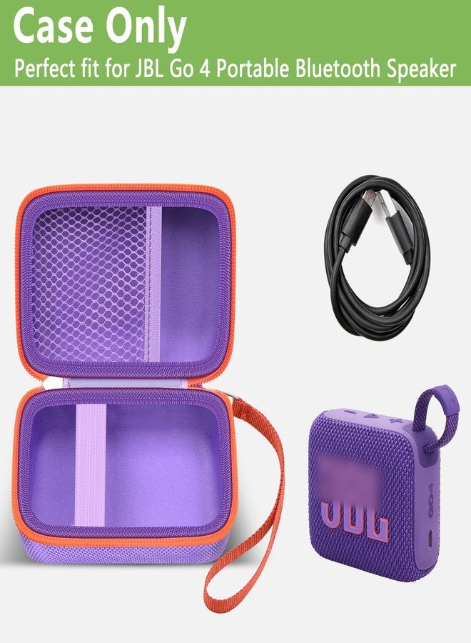 ألكوو حقيبة حمل متوافقة مع مكبر الصوت JBL Go 4 - مكبر صوت بلوتوث محمول بصوت احترافي، ومتوافقة أيضًا مع مكبرات الصوت اللاسلكية الصغيرة المقاومة للماء Go 3/Go3 Eco/Go2 - لون بنفسجي - Image 2