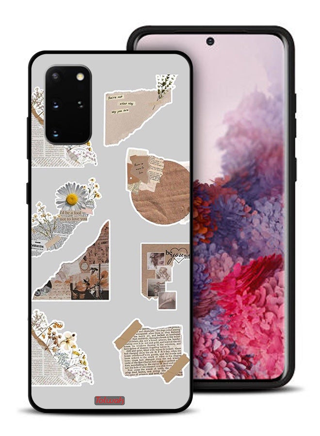 Tolwak Samsung Galaxy S20 Plus 5G Protective Case Cover Pieces Of Paper Stickers - Image 1
