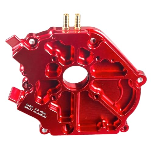 FUWTLP Dual Bearing Billet Crankcase Side cover For GX200/Clone 196 Predator Hemi, Ghost, Tillotson 212 and 224 Engine Red - Image 1