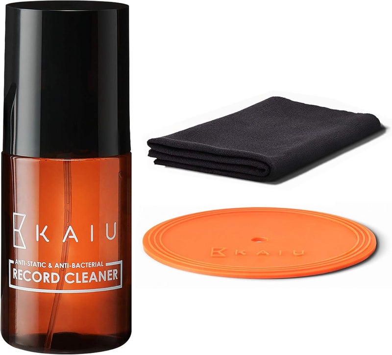 KAIU Vinyl Record Cleaning Kit- Anti Static Record Cleaning Washer Fluid with Silicone Label Protector & Microfiber Cloth - Vinyl Album Cleaner Spray - Remove Dust & Dirt - 3-in-1 Supplies Kit - Image 2