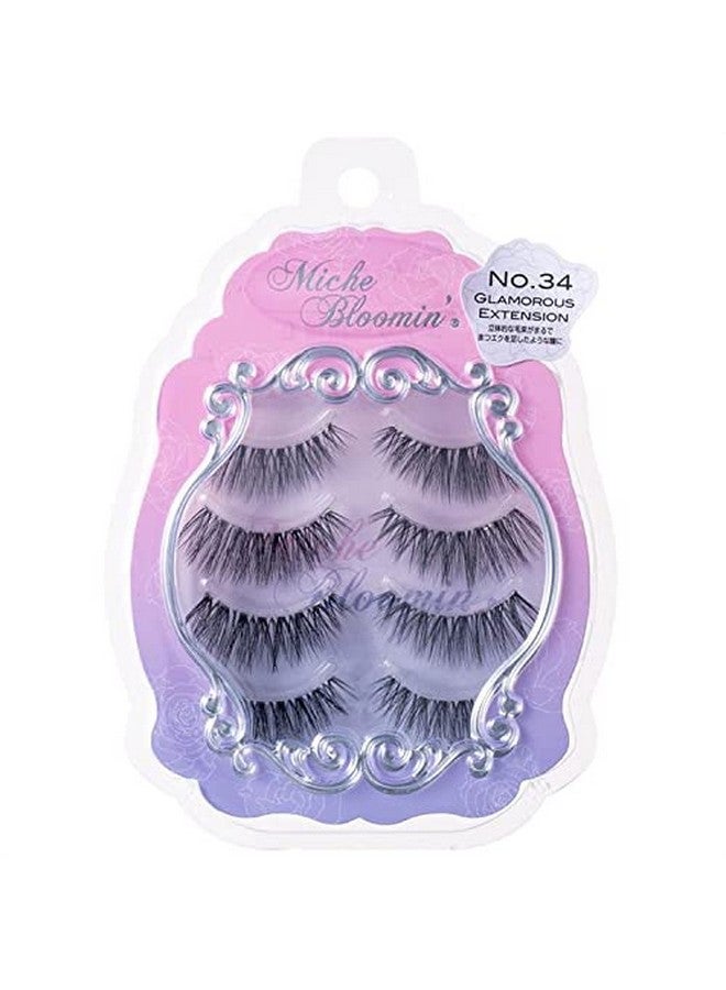 Miche Bloomin 3D Eyelashes No. 34 Glamorous Extension 4 Pairs 34R - Image 2