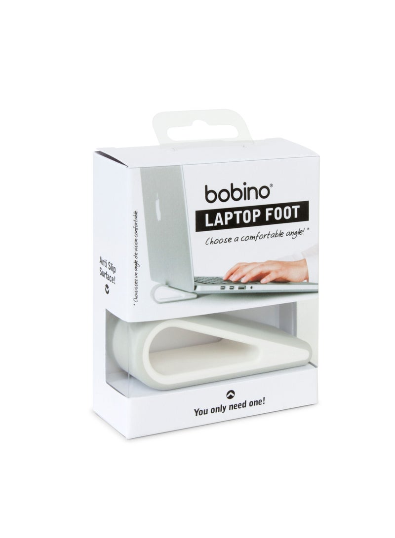 bobino Bobino Universal Laptop Notebook Stands, | Anti-slip Durable Elevated Stand Lightweight Stable | Ultra Compact and Portable Risers for Laptop | Tablet Keyboard - White  - Image 2