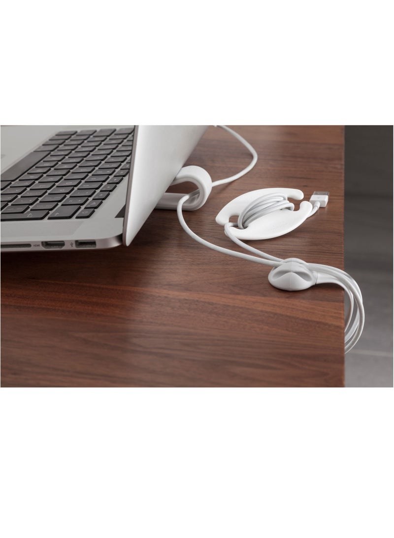 bobino Bobino Universal Laptop Notebook Stands, | Anti-slip Durable Elevated Stand Lightweight Stable | Ultra Compact and Portable Risers for Laptop | Tablet Keyboard - White  - Image 3