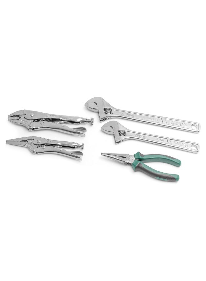 Sata SATA ST09909-02 5-Piece Adjustable Wrench and Pliers Tray Set - Image 5
